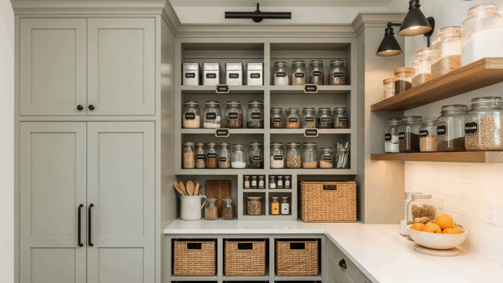Create a Pantry Nook with Sage Cabinets