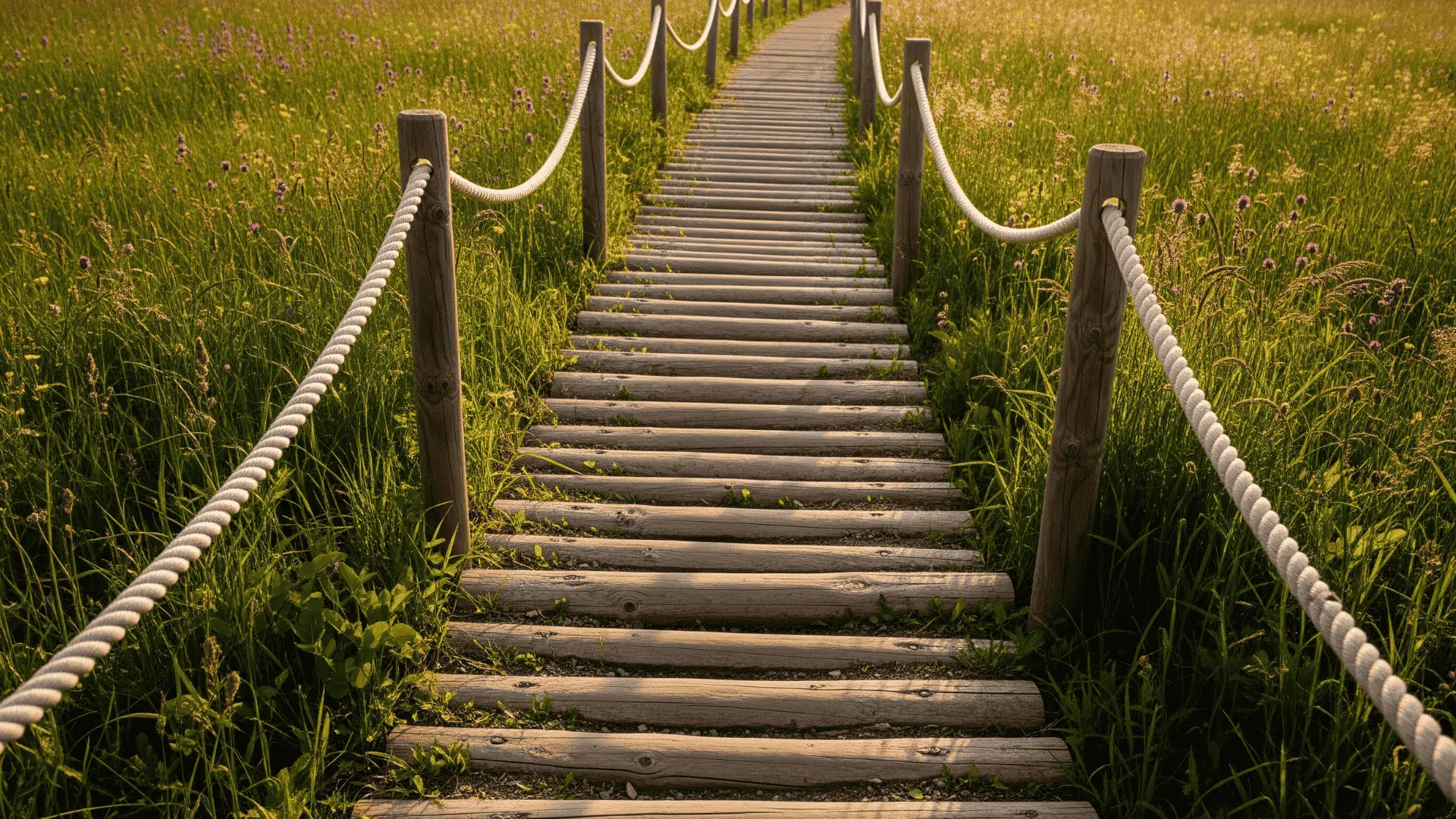 DIY Rope and Log Path