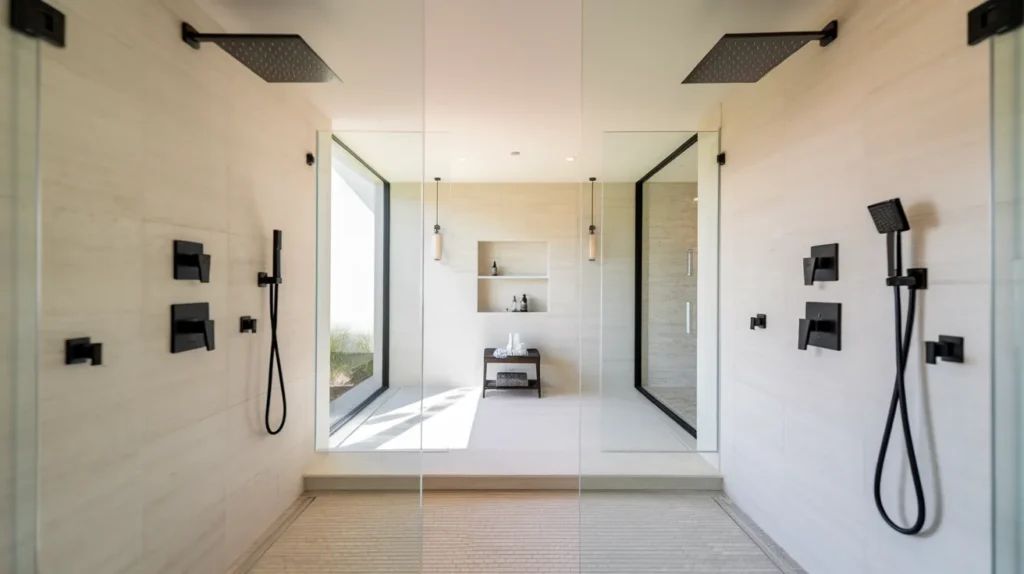 Dual Shower Heads Layout