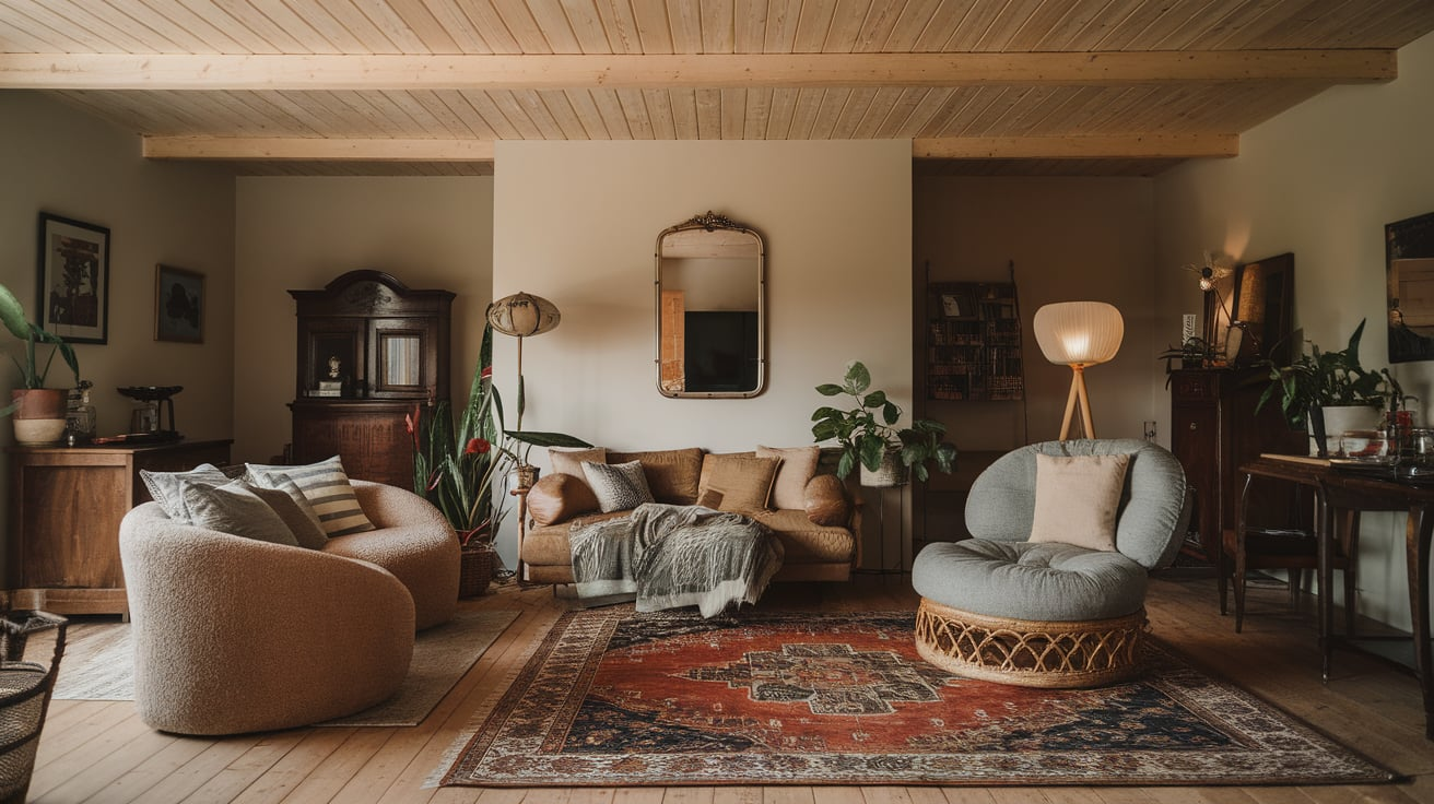 Expose Wooden Ceiling Beams