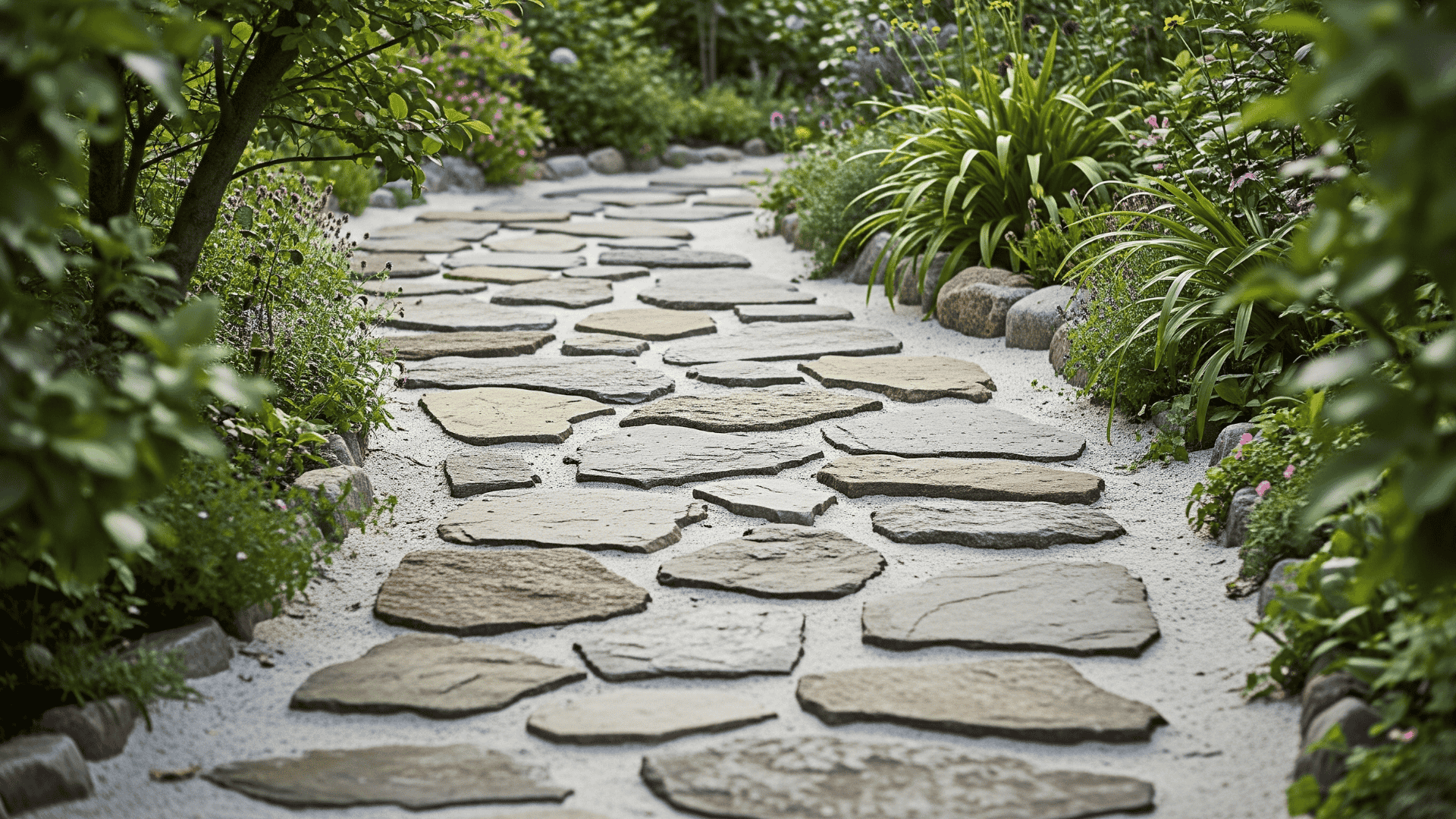 Flagstone in Sand Bed