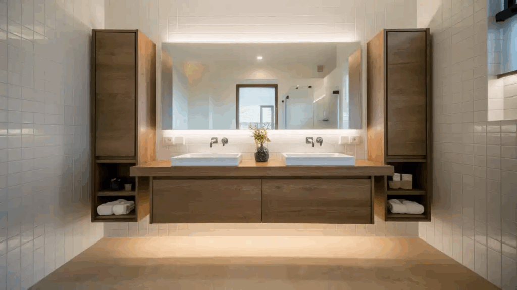 Floating Vanity with Undermount Lighting