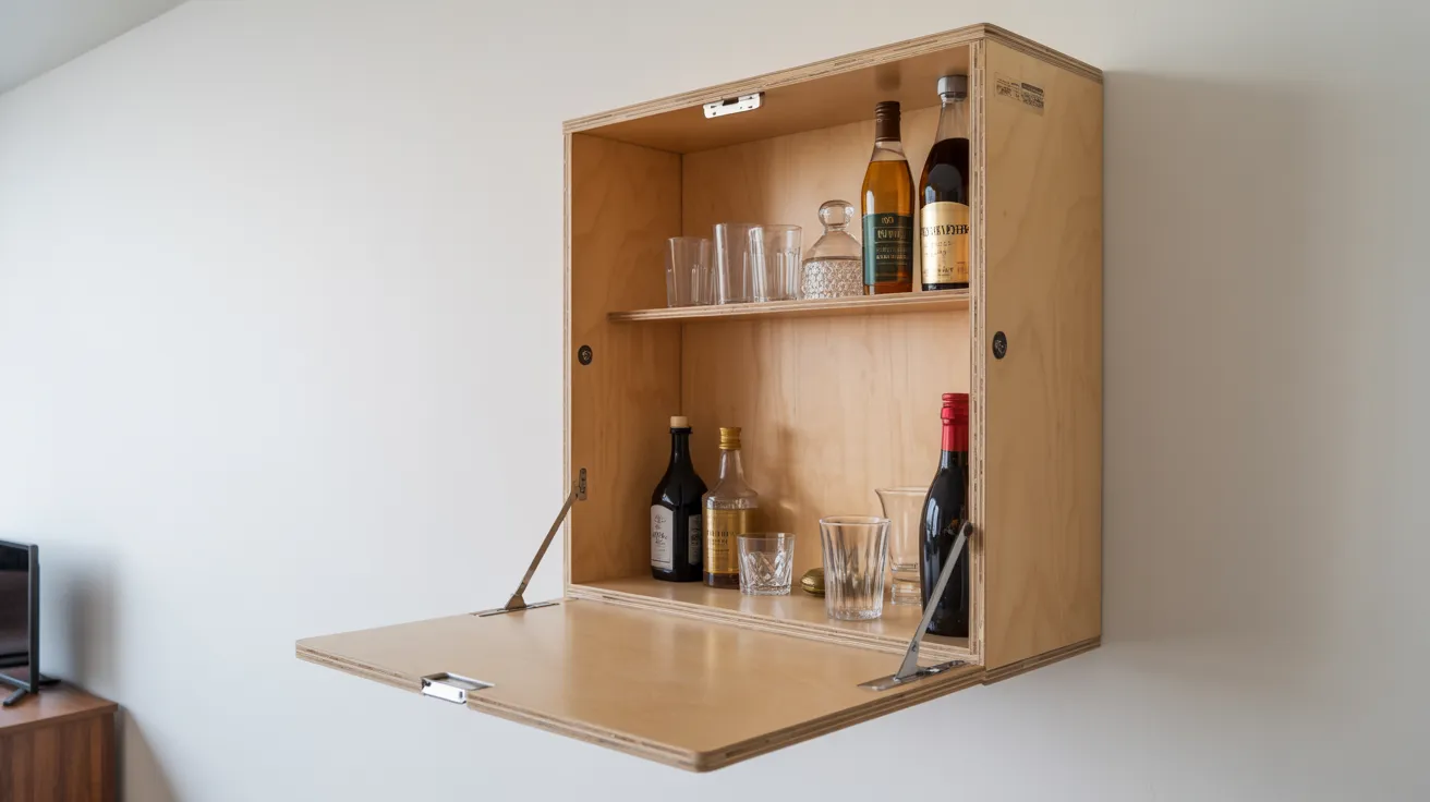 Fold-Down Wall Bar for Small Spaces