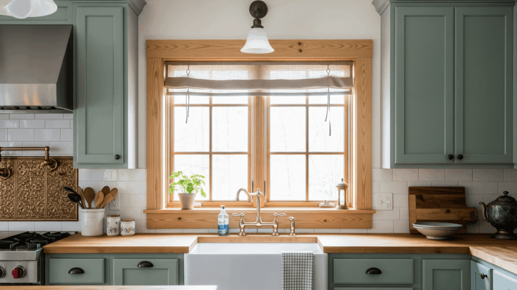 Frame the Window with Natural Wood Trim