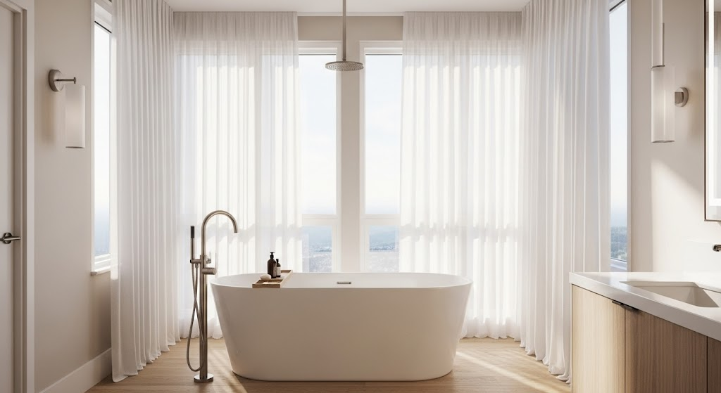 Freestanding Tub with Natural Light