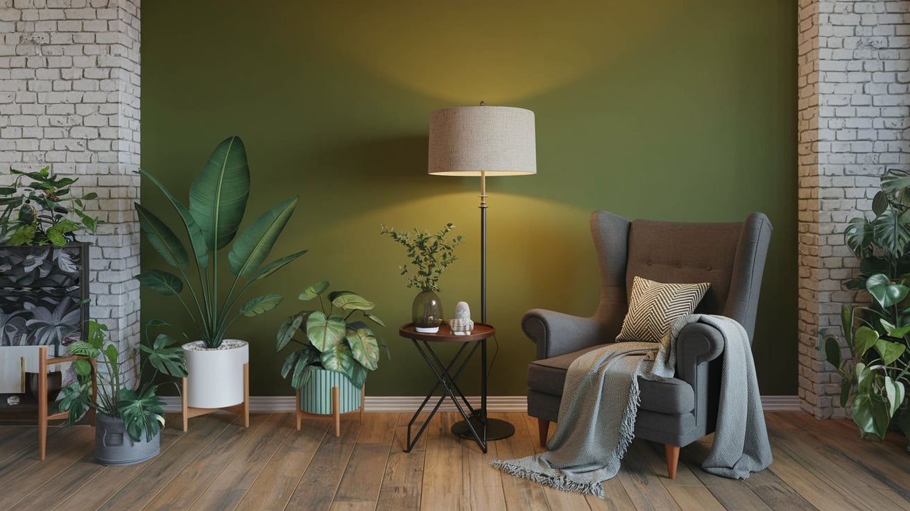 Green Reading Corner Wall