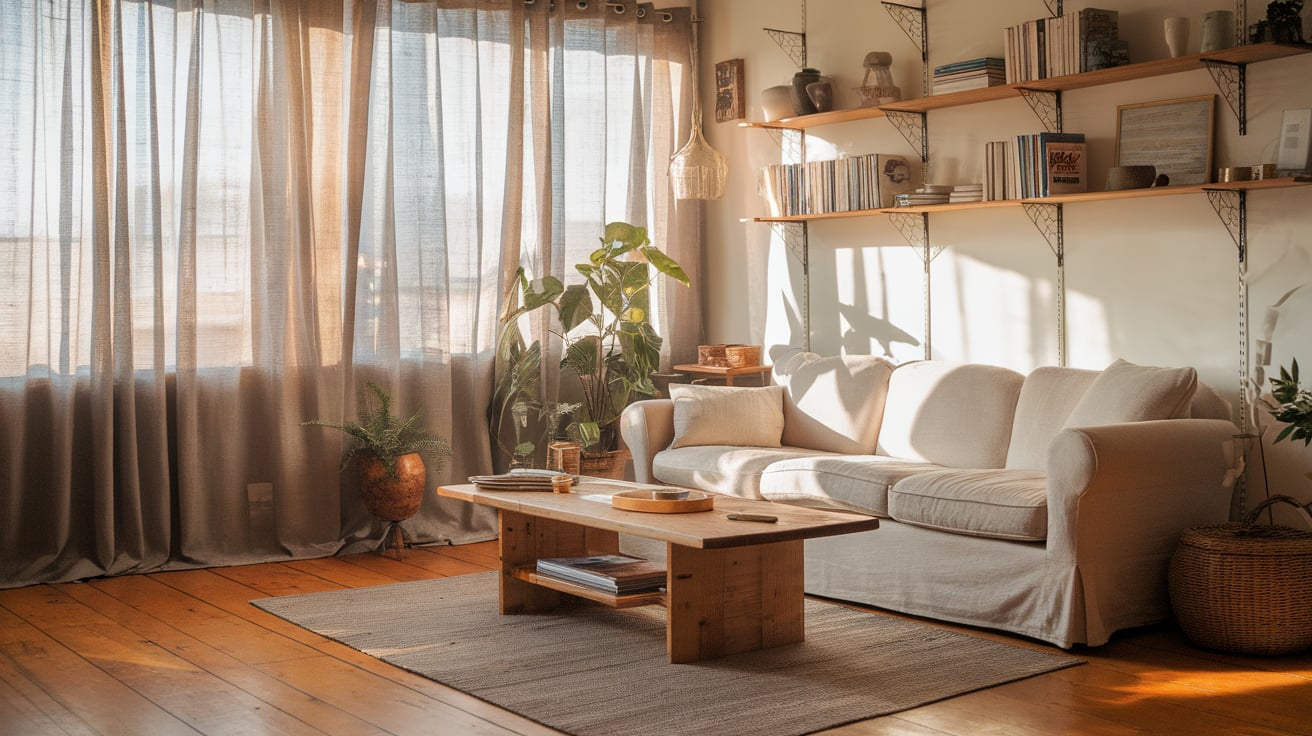 Hang Sheer Linen Curtains