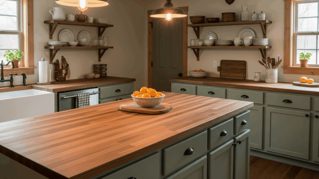 Incorporate a Butcher Block Countertop