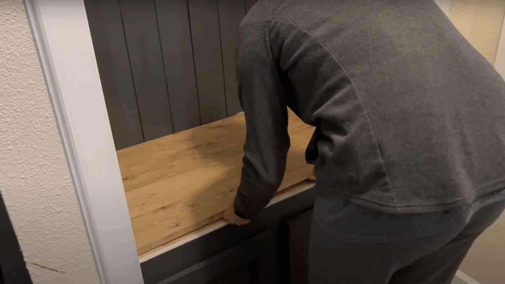 Install the Bench and Upper Shelf