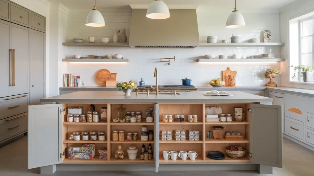 Island Kitchen with Double-Sided Pantry