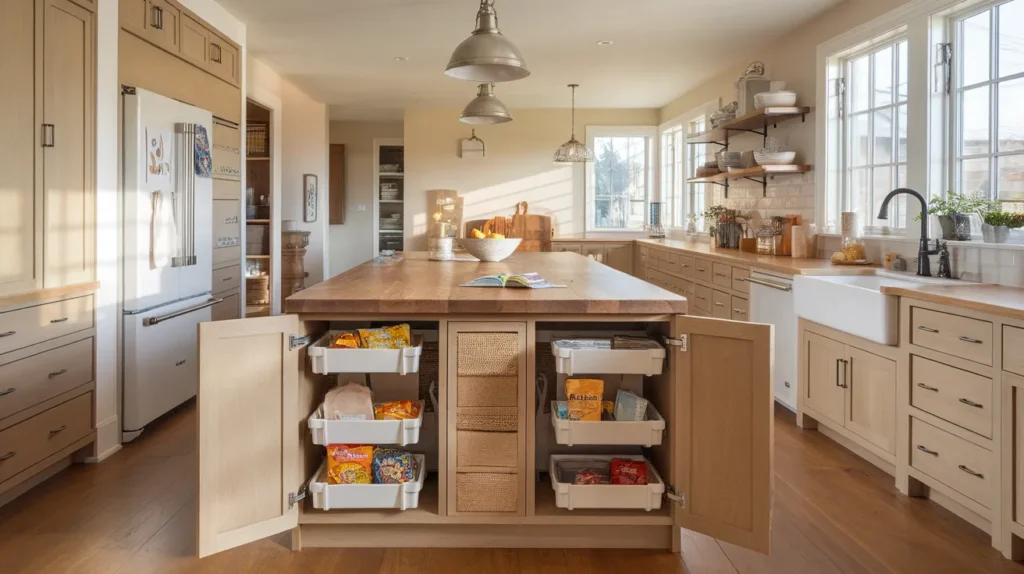 Island Kitchen with End-Cap Pantry
