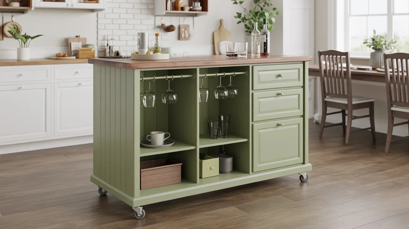 Kitchen Island Turned Bar