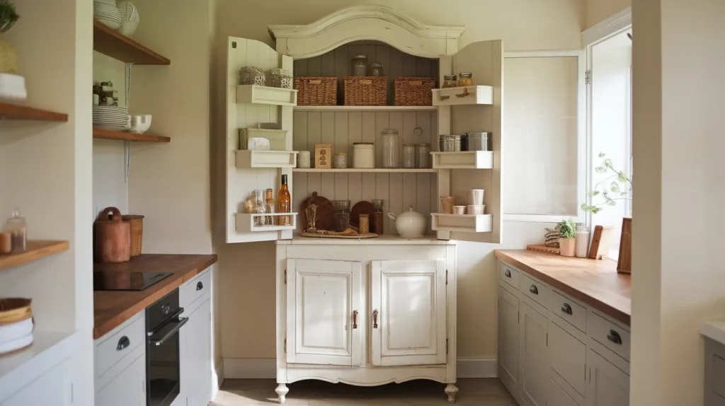 Kitchen with Freestanding Pantry