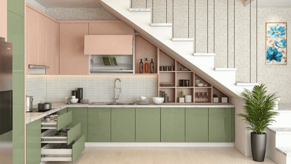 Kitchen with Under-Stair Pantry