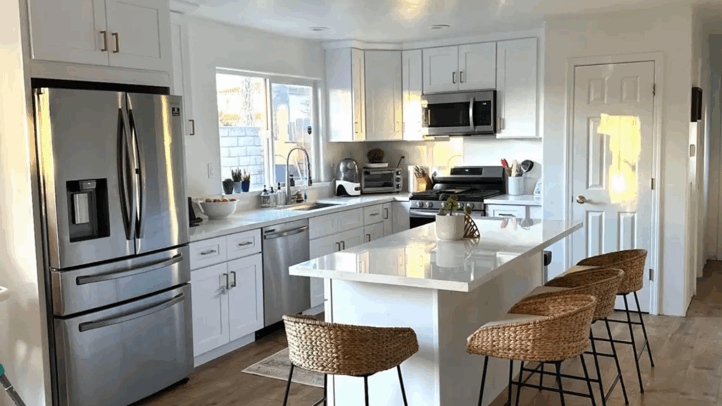 L-Shaped Kitchen with Walk-In Pantry