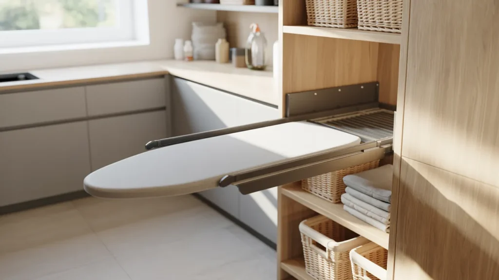 Laundry Room with Fold-Out Ironing Board