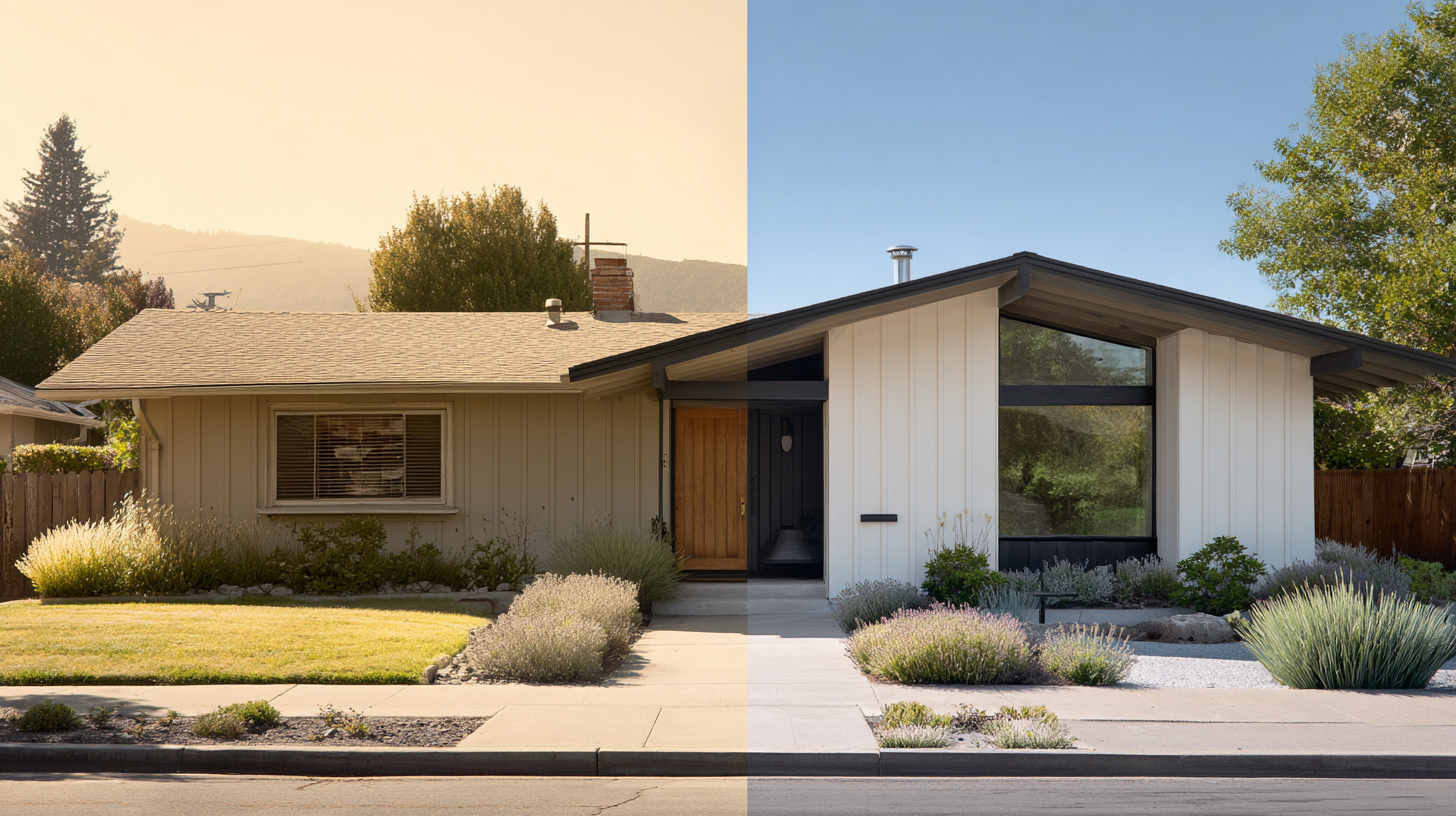 41 Ranch House Exterior Remodel Before and After Ideas - Opple House