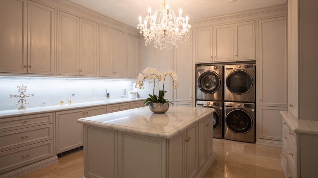 Luxury Laundry Room with Designer Touches