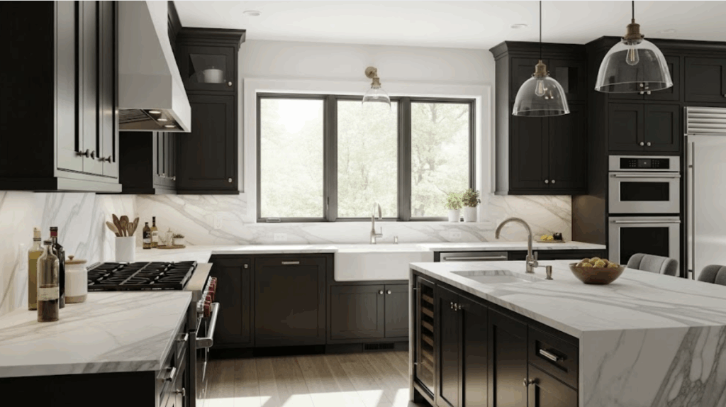 Marble or Granite with Veining