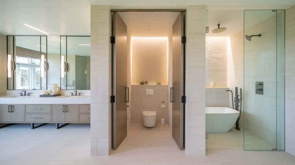 Master Bath with Private Toilet Room