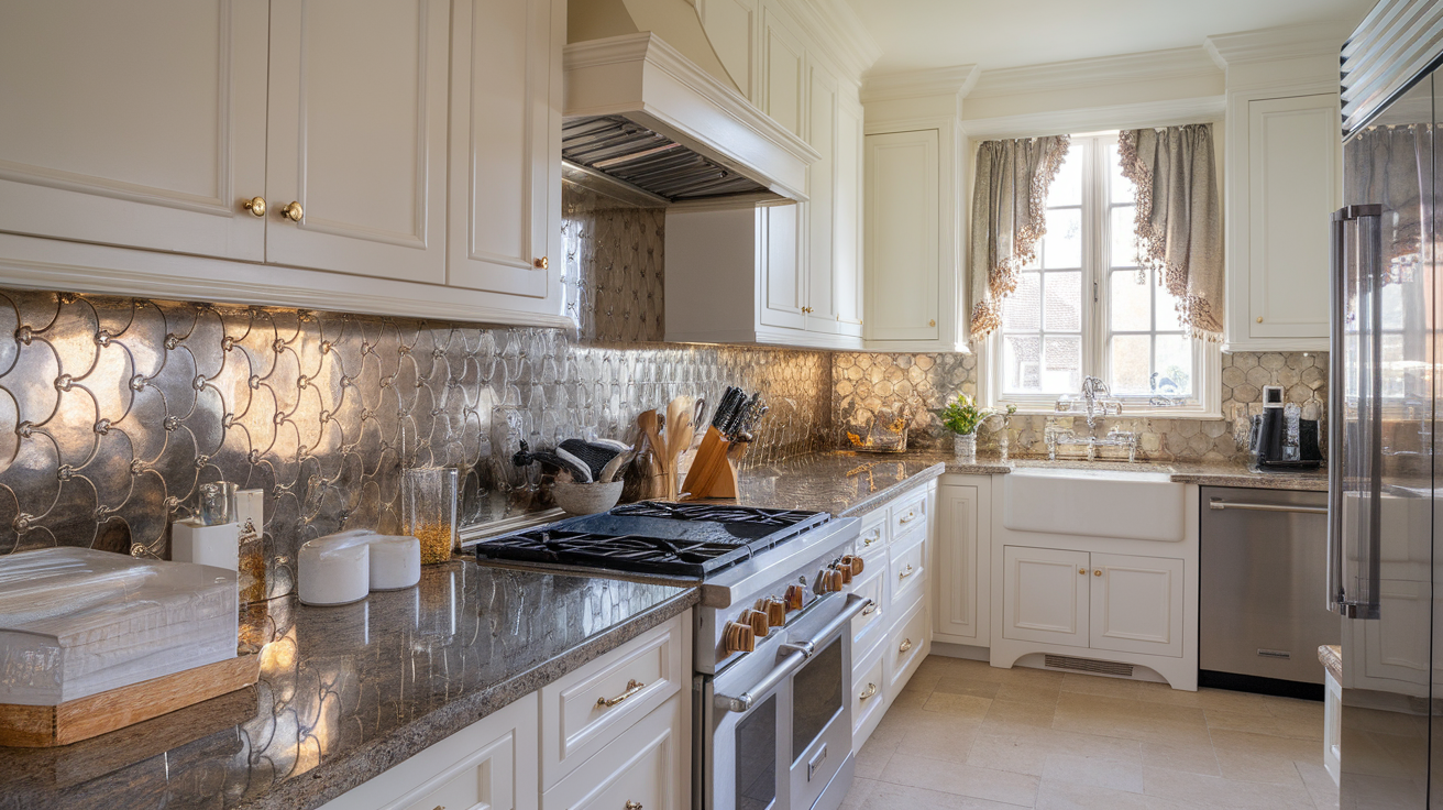 Metallic Backsplash