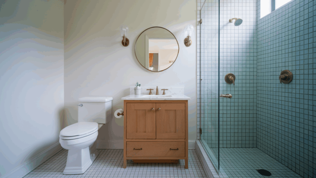 Minimum Space Requirements for a Doorless Shower