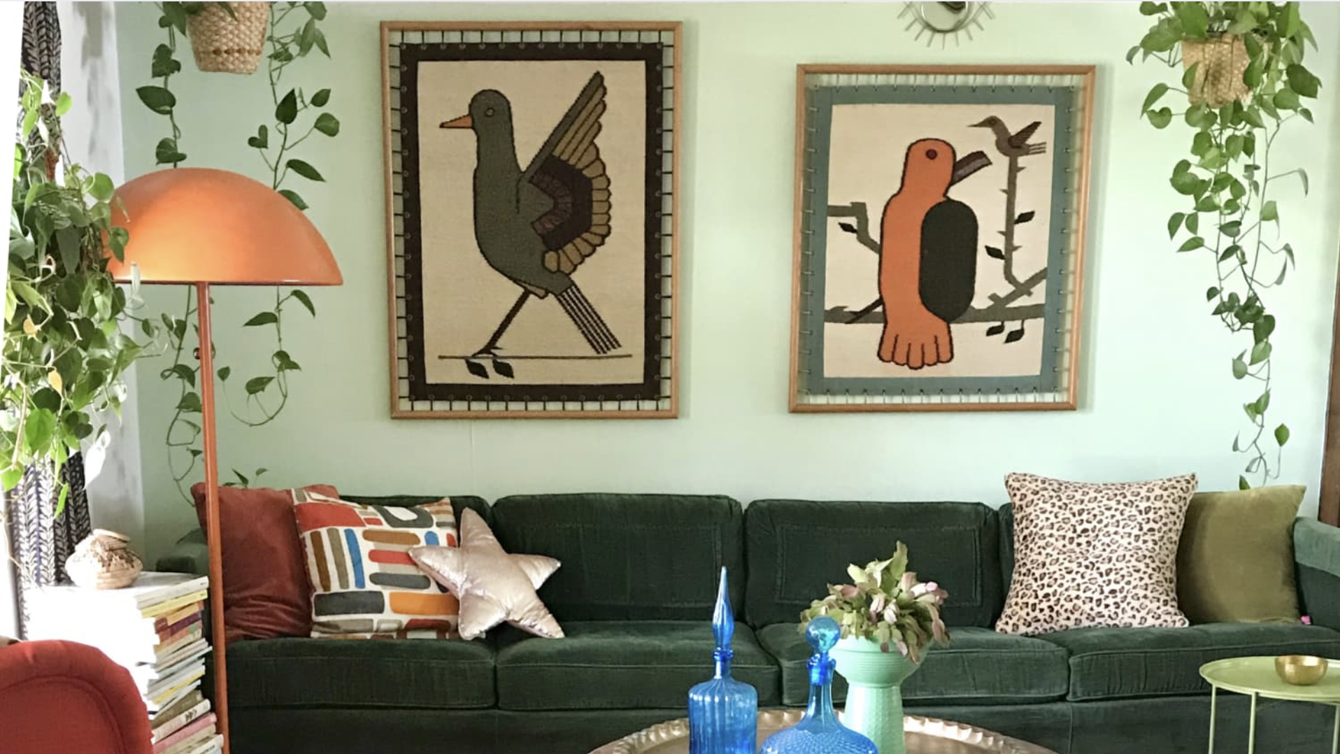 Modern Boho with Green and Tan Mix
