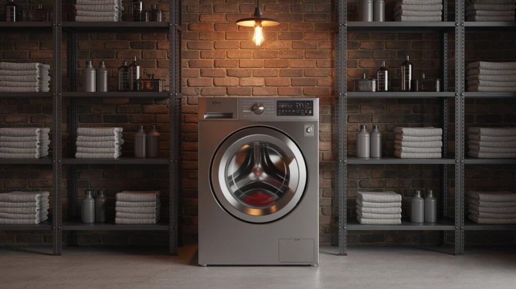 Modern Industrial Laundry Room