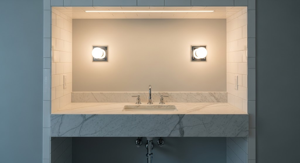 Niche Vanity with Custom Lighting