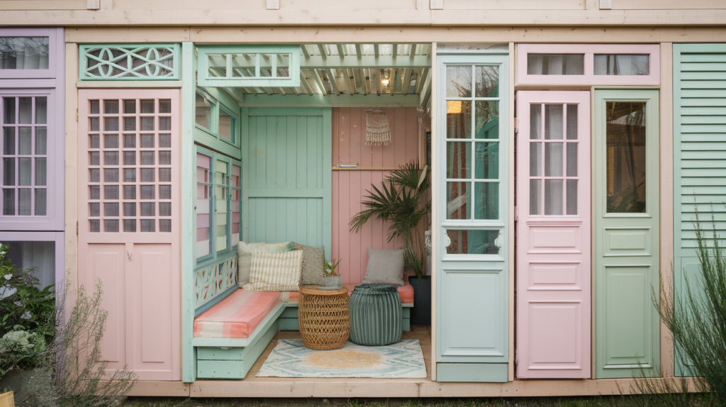 Old Doors or Windows Repurposed as Panels