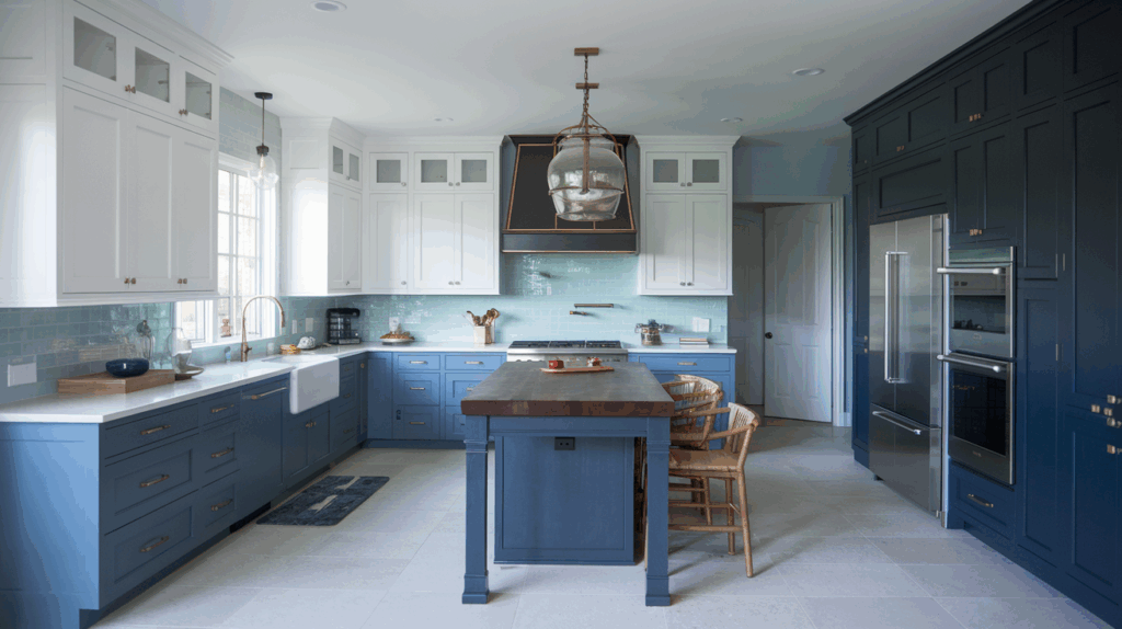 Ombre Blue to White Effect
