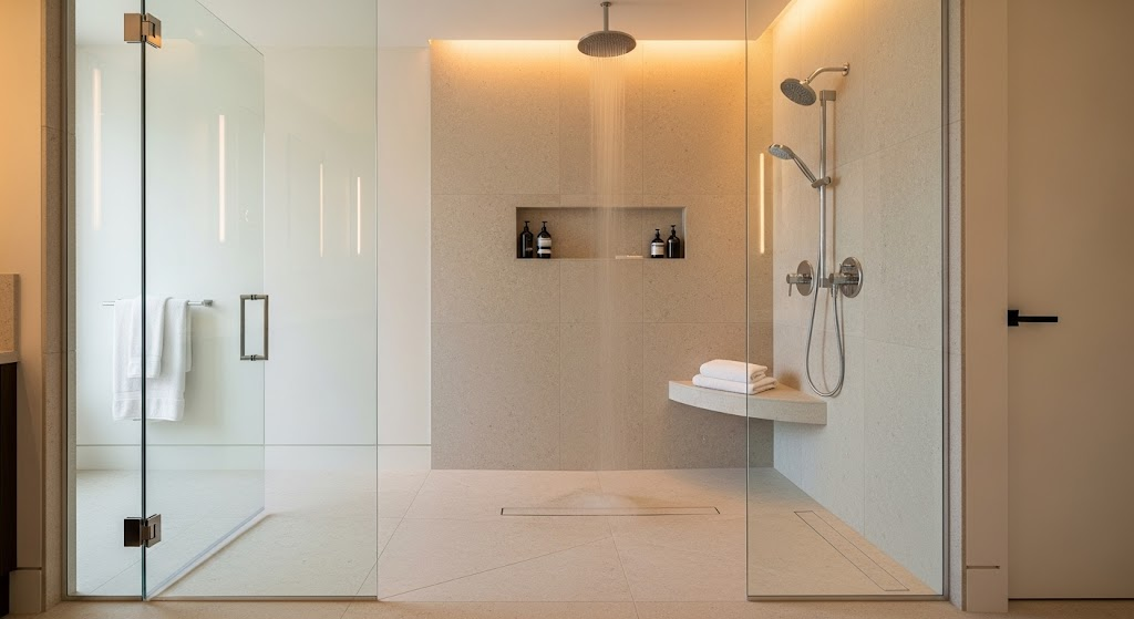 Open Walk-In Showers