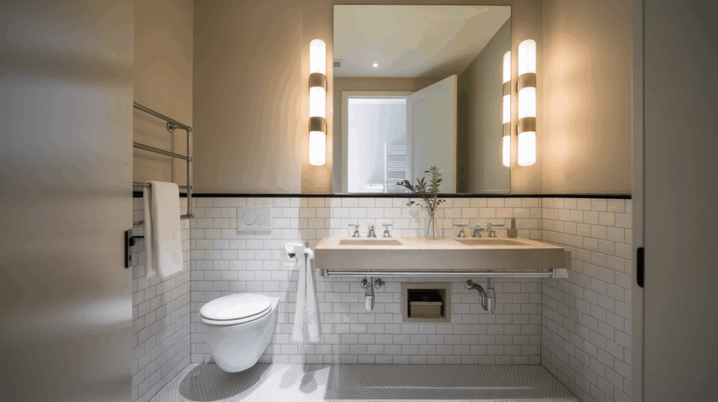 Opt for a Compact Vanity and Toilet