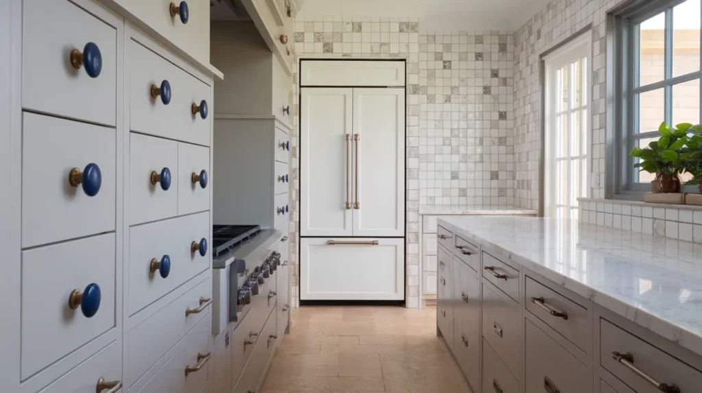Painted Knobs with Neutral Pulls