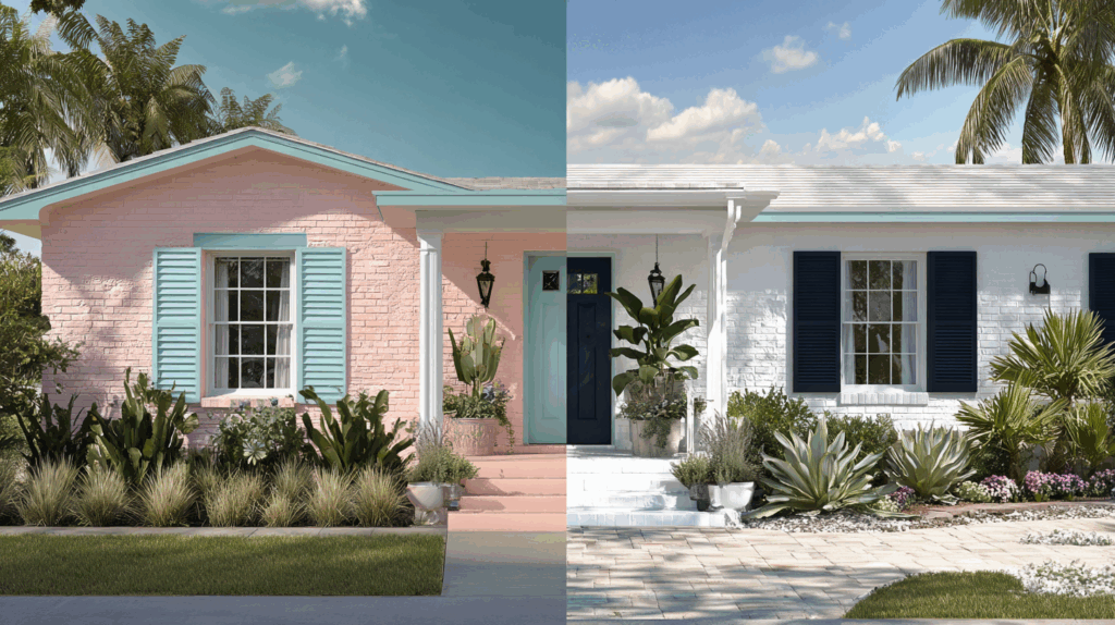 Pink Brick Ranch: Coastal Cottage Feel