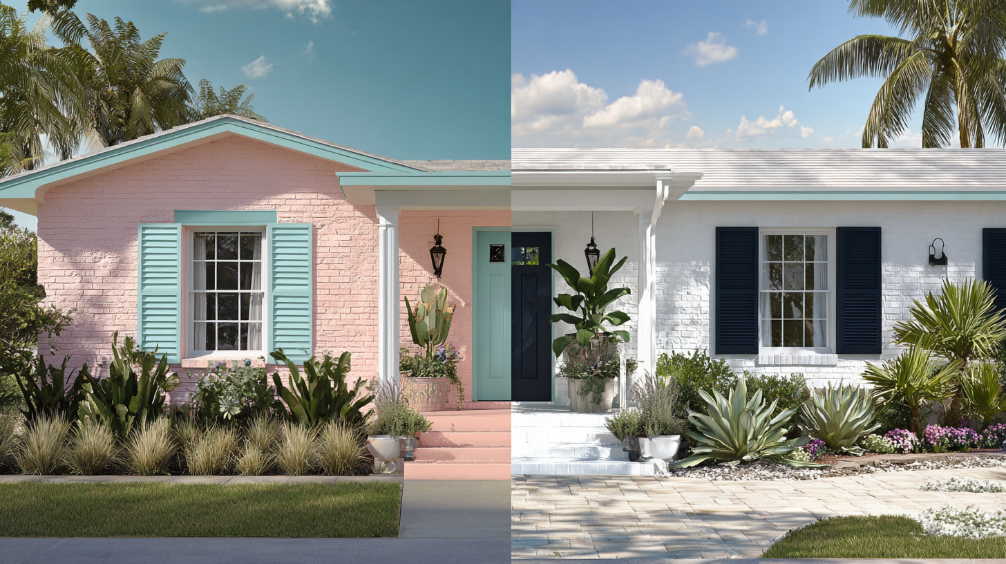 Pink Ceaser Ranch 41 Ranch House Exterior Remodel Before and After Ideas - Opple House