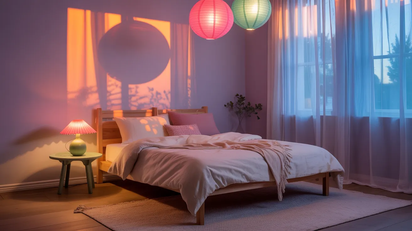 Pink and Green Light Fixtures