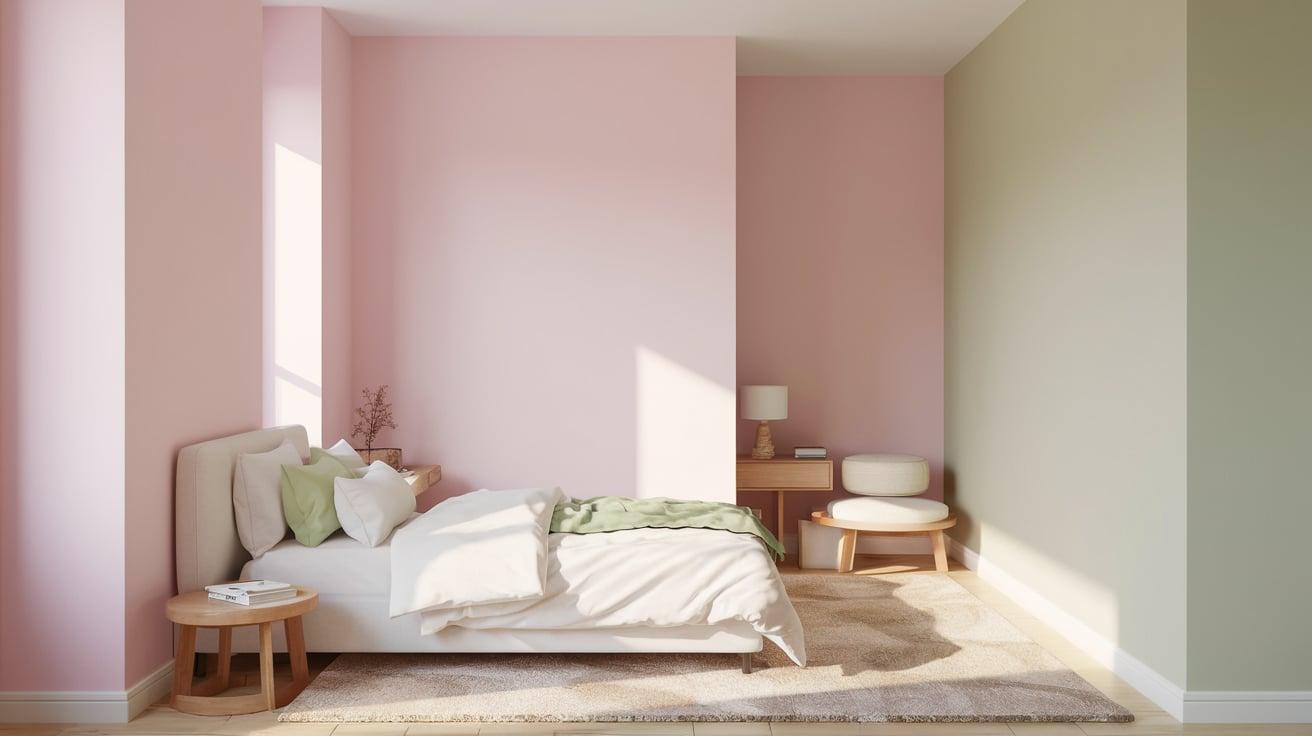 Pink and Green Wall Paint