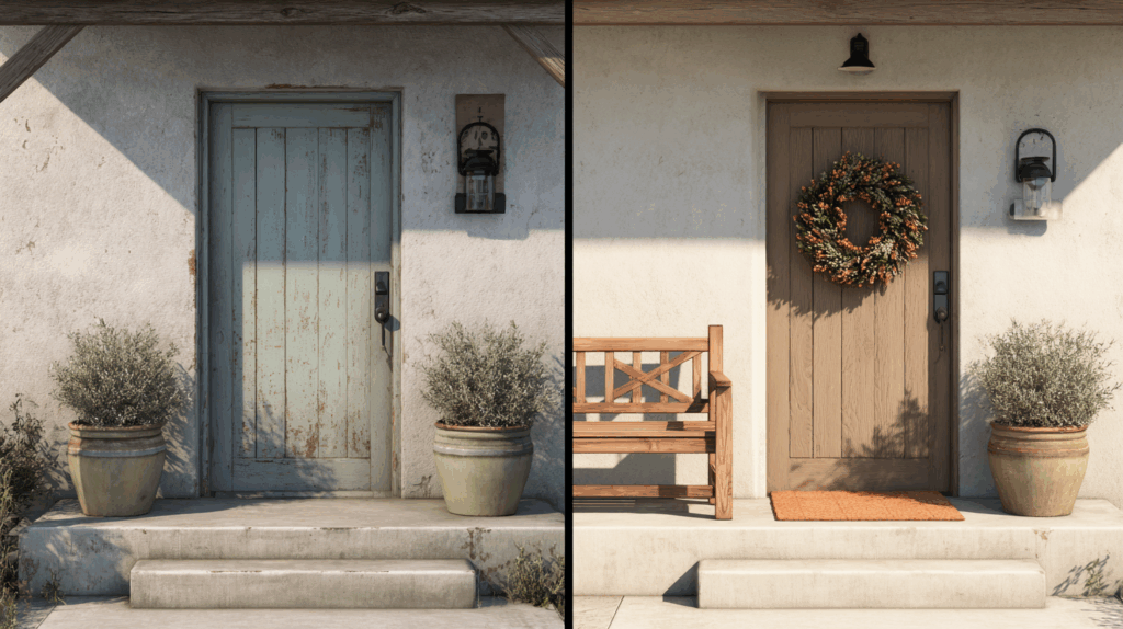 Plain Entry: Made Inviting with Just Decor
