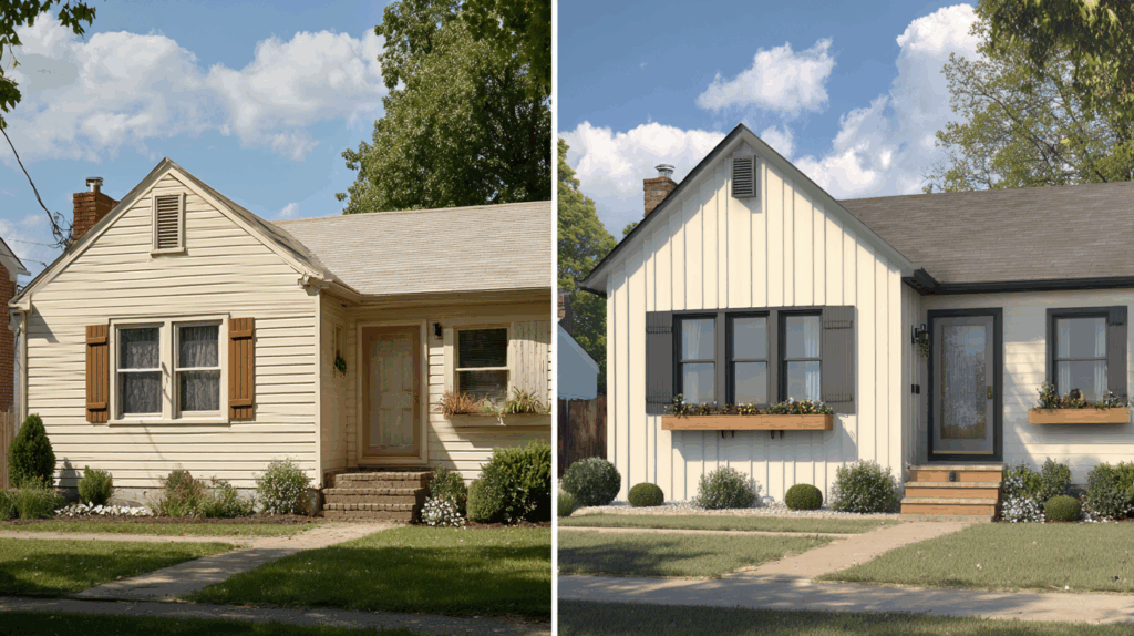 Plain Vinyl Ranch: Board and Batten Charm