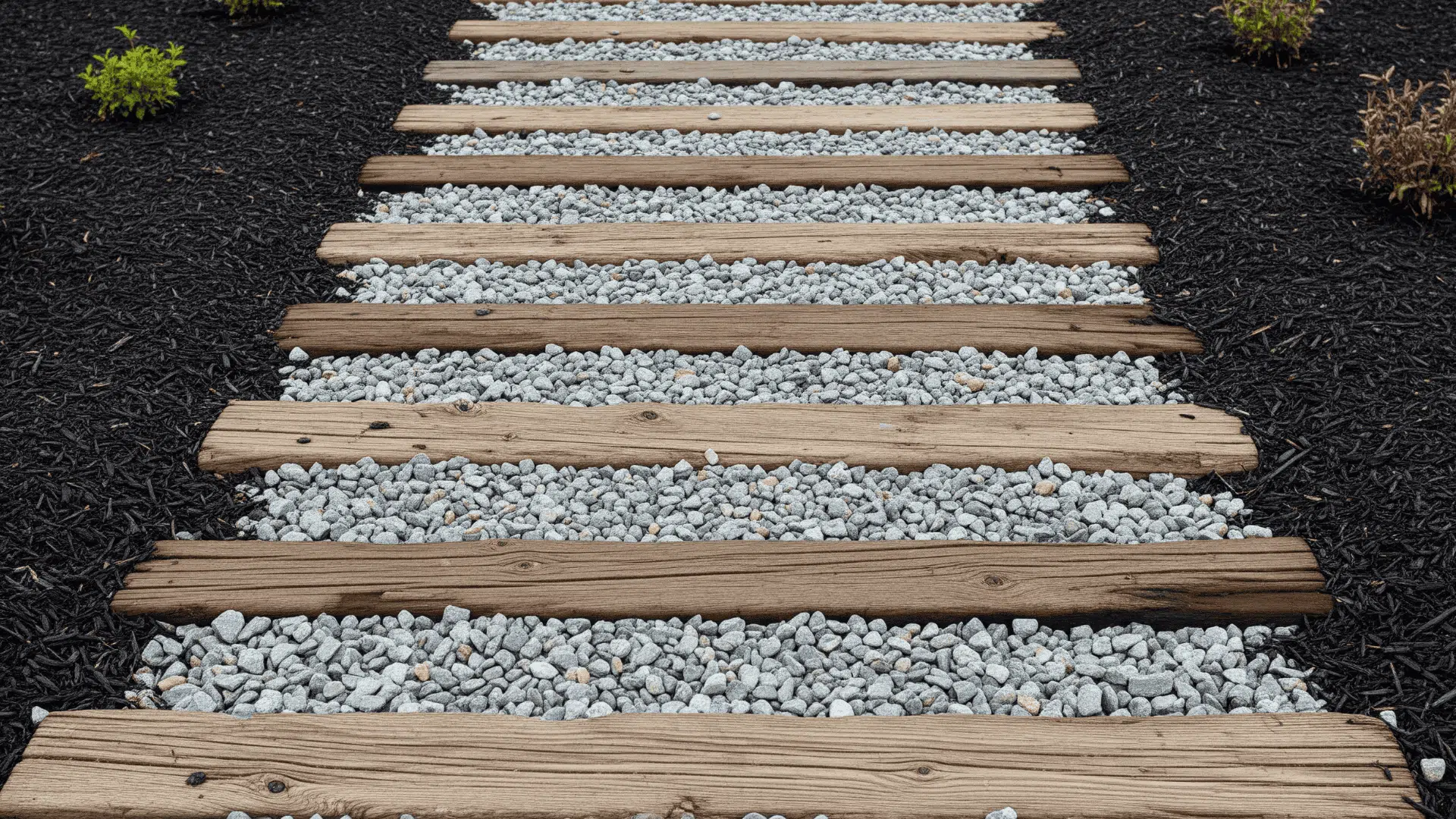 Railroad Tie Walkway