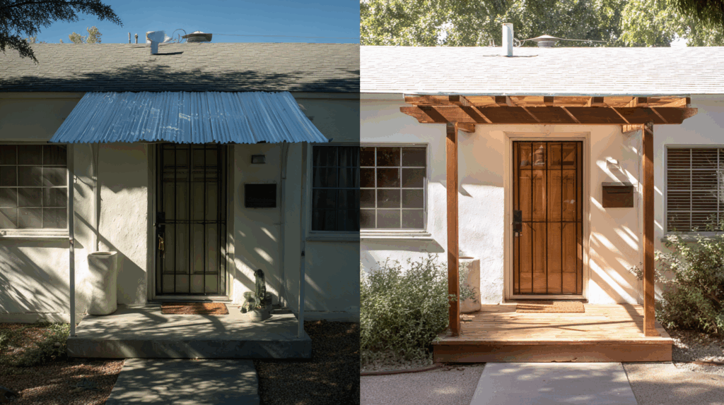 Ranch with Awning: Removed and Revealed