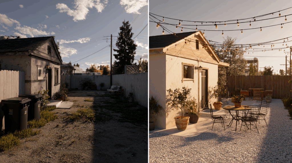 Ranch with Unused Side Yard: Extended Living