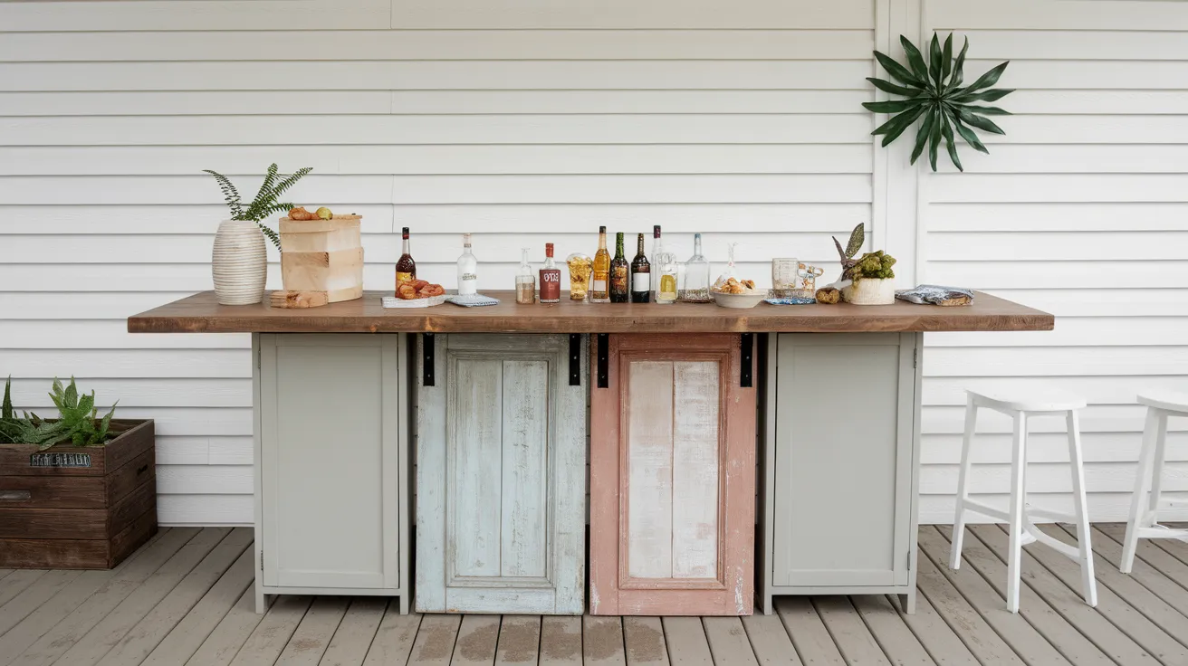 Repurposed Door Bar Table