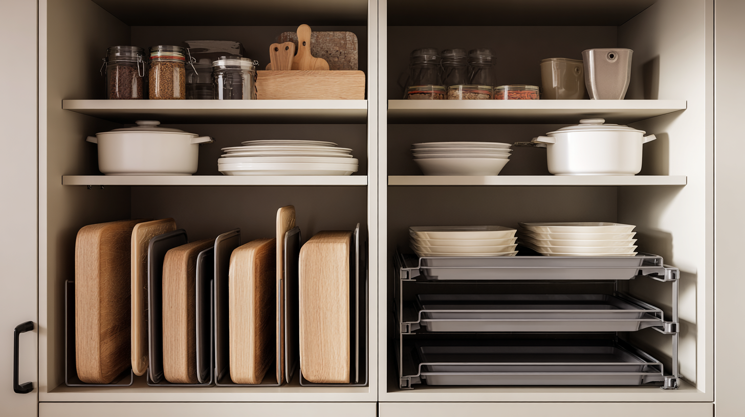 Roll-Out Shelves and Tray Dividers