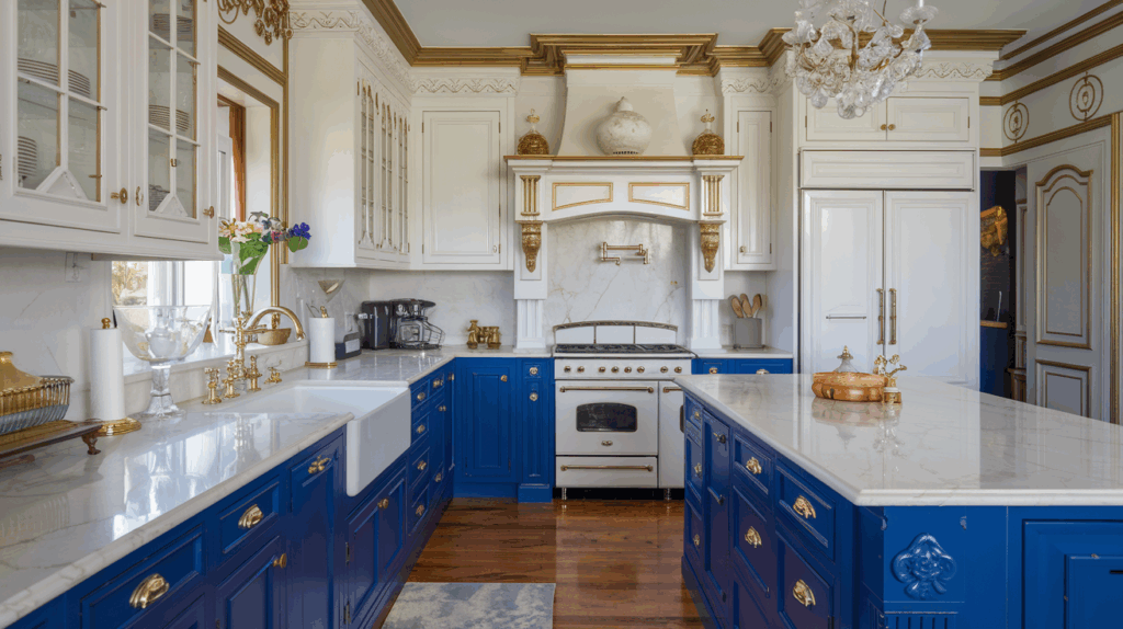 Royal Blue with White