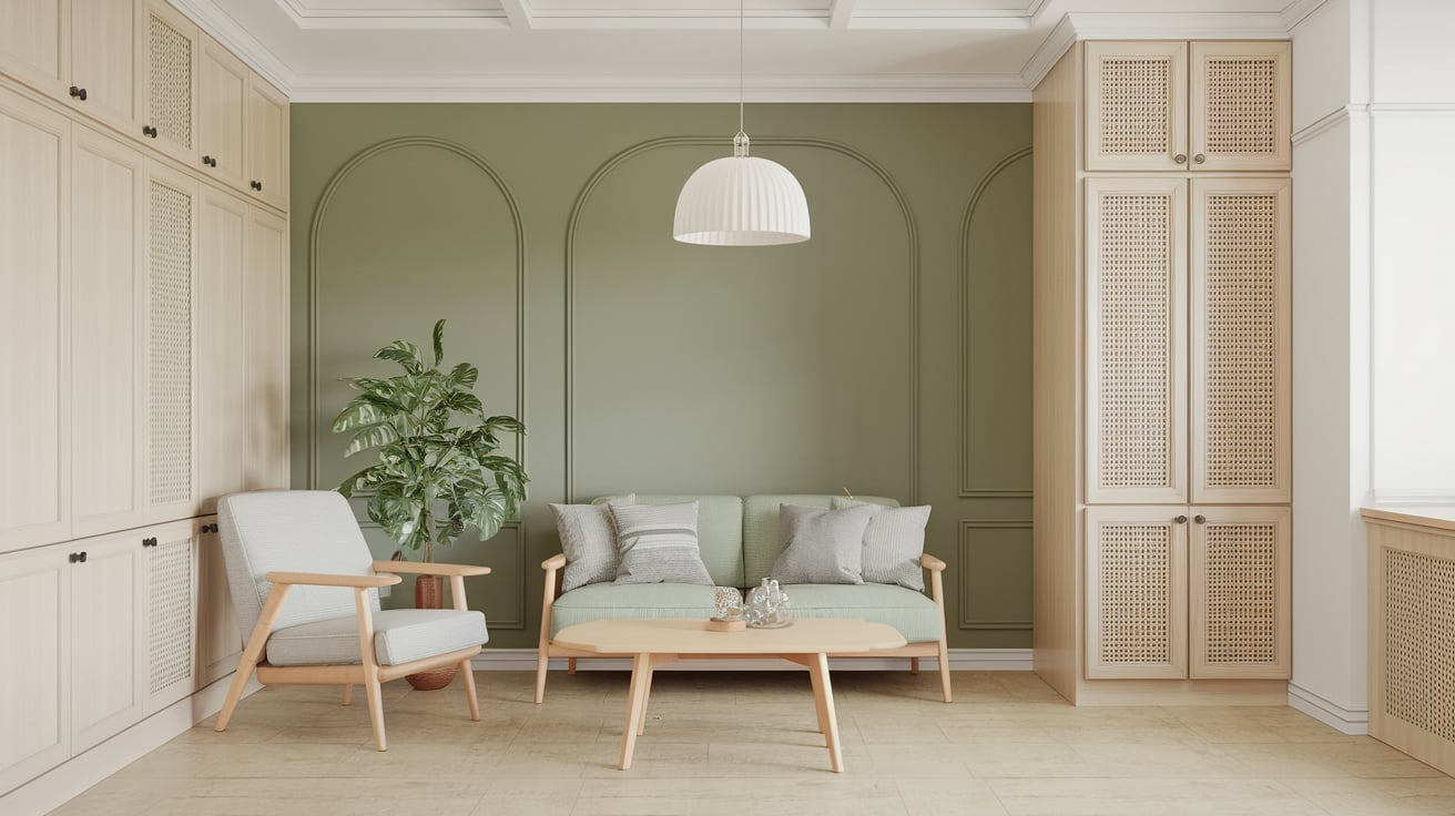 Scandi Green and Light Wood