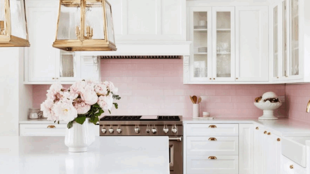 Soft Pink Subway Tiles