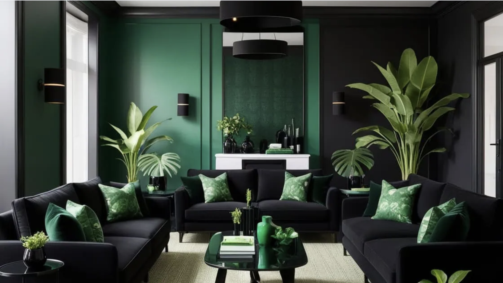 Space with Green and Black Palette