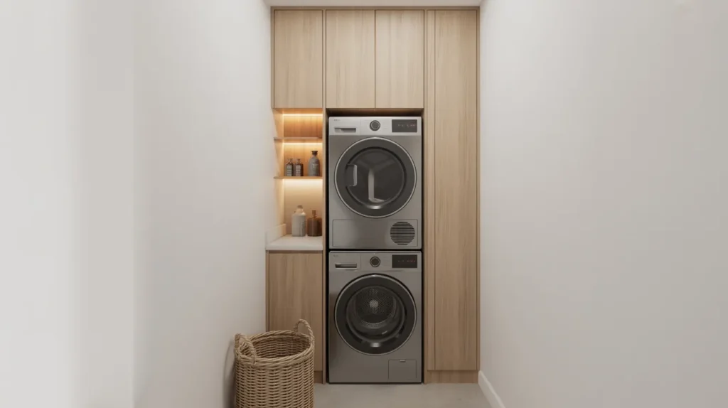 Stacked Washer-Dryer Layout